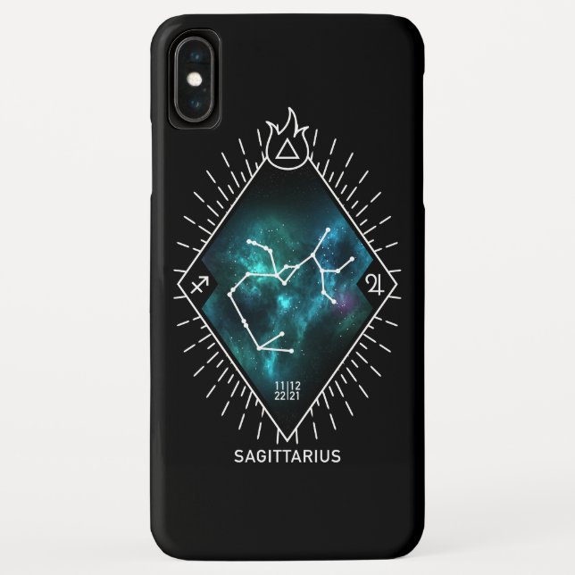 Coques Case-Mate iPhone Constellation de Sagittaire et symbole de zodiaque (Dos)