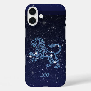 Coque Pour iPhone 16 Plus Constellation du Lion et signe du zodiaque avec de
