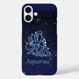 Coque Pour iPhone 16 Plus Constellation du Verseau et signe du zodiaque avec