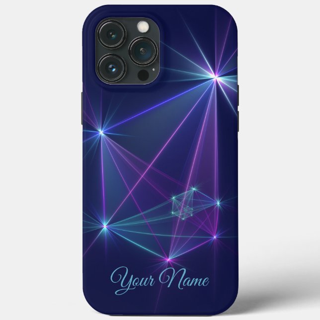 Coques Case-Mate iPhone Constellation, nom de l'art fractal de fantaisie a (Verso)