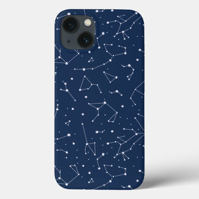 Coques Case-Mate iPhone Constellations Starry Sky Navy Blue (Verso)