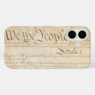 Coque Pour iPhone 16 Constitution des États-Unis, Nous le Peuple