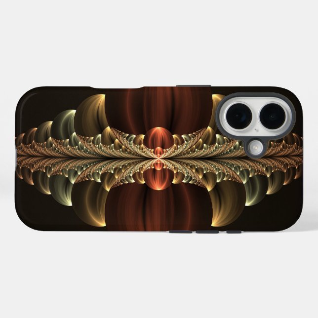 Coques Case-Mate iPhone Construction d'Imaginaires Art Fractal Abstrait br (Verso (horizontal))
