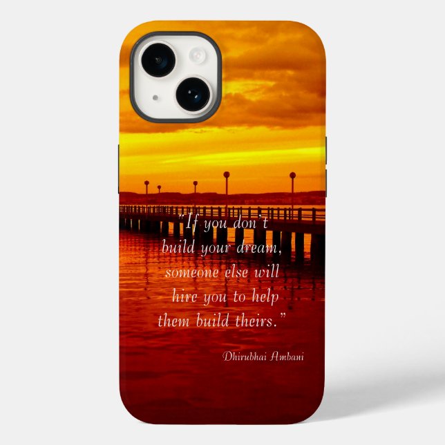 Coques Case-Mate iPhone Construire espoir de rêve citation fond de coucher (Verso)