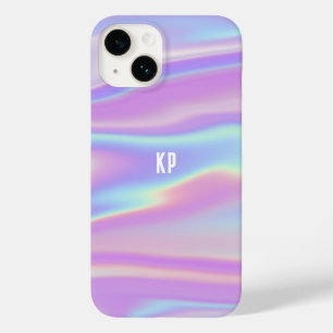 Coque Case-Mate iPhone Contemporain Abstrait Féminin Iridescent Monogramm