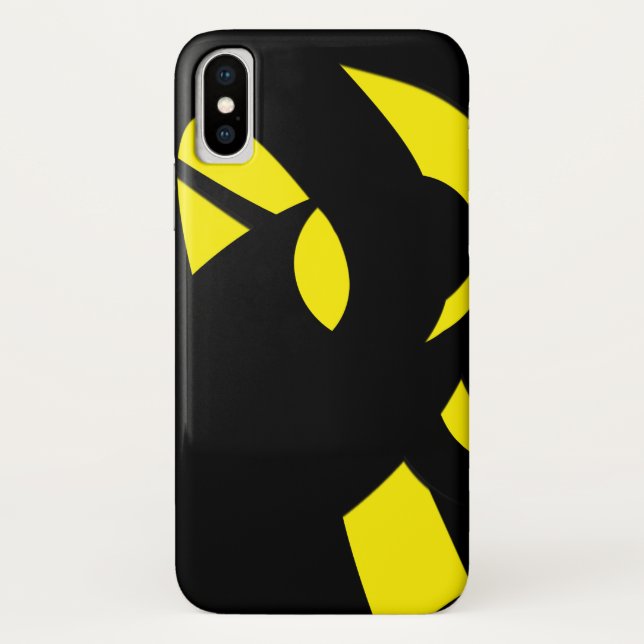 Coques Case-Mate iPhone Contemporain Jaune / Noir (Dos)