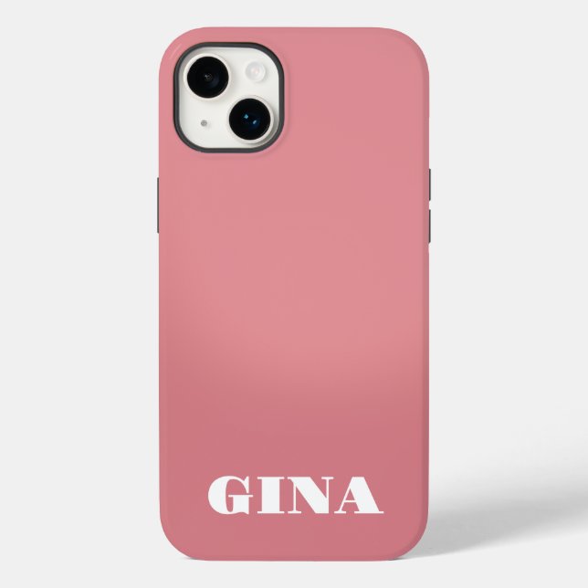 Coques Case-Mate iPhone Contemporain Rustique rose Personnalisé (Verso)