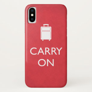Coque Case-Mate iPhone CONTINUEZ - Bagages - Rouge drôle