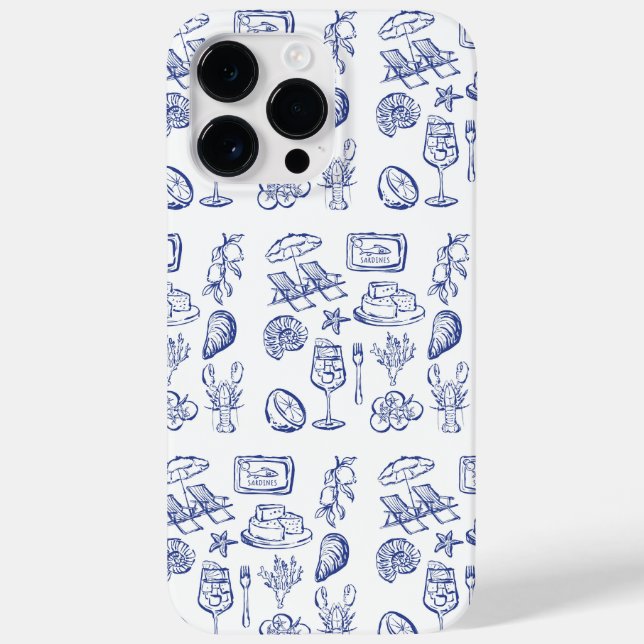 Coques Case-Mate iPhone Contour de la vie méditerranéenne (Verso)