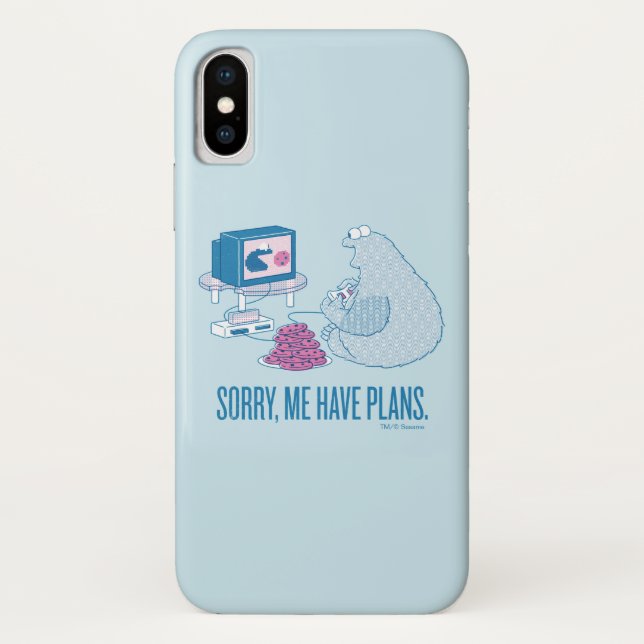 Coques Case-Mate iPhone Cookie Monster | Désolé, Me A des Plans (Dos)