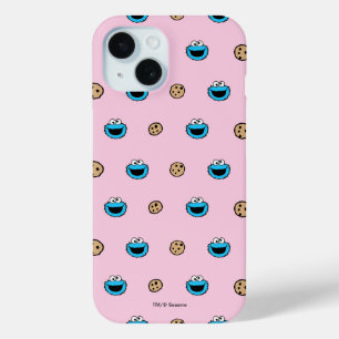 Coque Pour iPhone 15 Cookie Monster et motif rose Cookies
