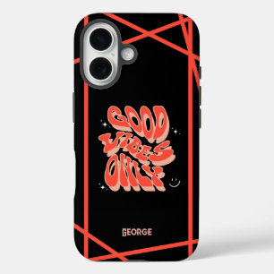 Coque Pour iPhone 16 Cool Bandes positives uniquement personnalisables