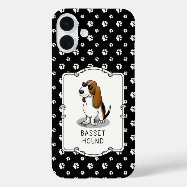 Coques Case-Mate iPhone Cool Basset Hound chien et lunettes de soleil (tri (Verso)