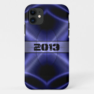 Coque iPhone 11 Cool Bleu brillant acier inoxydable métal