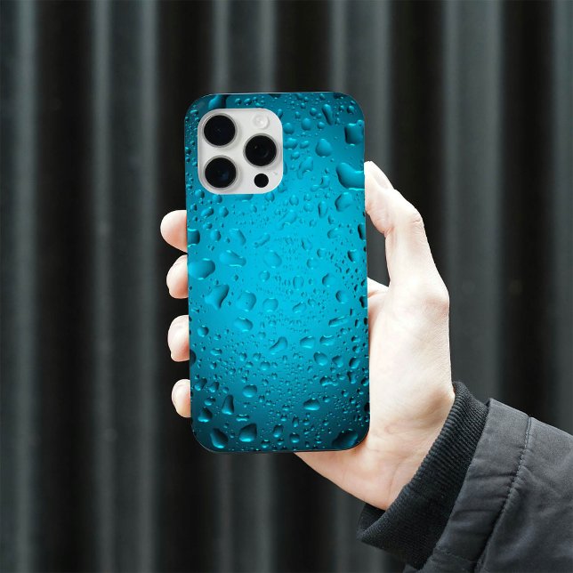 Coques Case-Mate iPhone Cool bleu gouttes d'eau abstraite photo design (Créateur téléchargé)