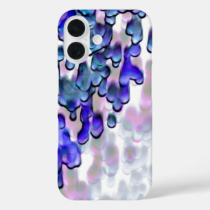 Coque Pour iPhone 16 Cool Blue Melting Effet Abstrait