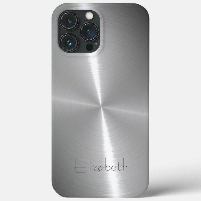 Coques Case-Mate iPhone Cool brillant radial acier métallique (Verso)