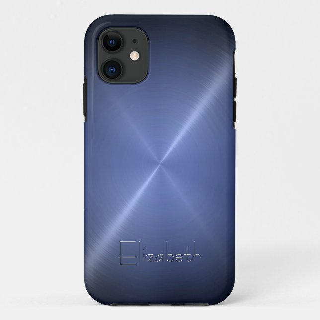 Coques Case-Mate iPhone Cool brillant radial acier métallique (Dos)