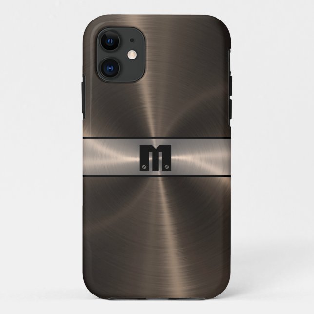 Coques Case-Mate iPhone Cool Bronze brillant acier inoxydable métal 7 (Dos)