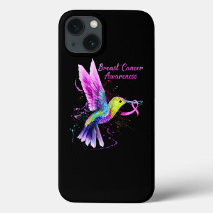 Case-Mate iPhone Case Cool Colibri Holding Pink Ribbon Cancer du sein