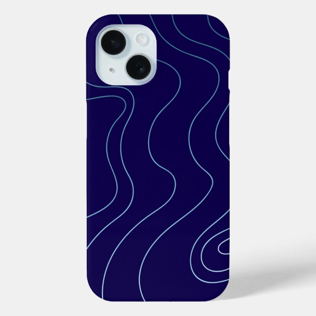 Coques Case-Mate iPhone Cool Dark Blue Light Blue Waves iPhone / iPad case (Verso)