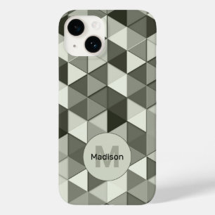 Coque Case-Mate iPhone Cool en niveaux de gris triangle géométrique motif