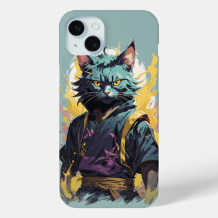 Coque Case-Mate iPhone Cool Feu Splash Gris Ninja Chat Guerrier