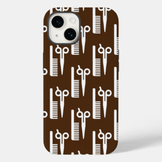 Coque Case-Mate iPhone Cool Hair Styliste Ciseaux Arrière - plans Brown