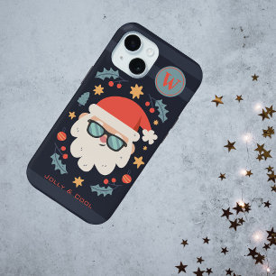 Coque Case-Mate iPhone Cool Jolly Santa Claus Monogramme initial