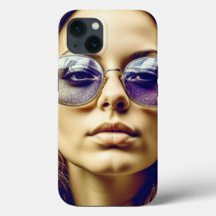 Case-Mate iPhone Case Cool Lady avec réflexion dans ses lunettes de sole