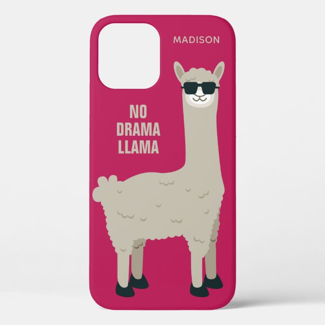Coques Case-Mate iPhone Cool Llama personnalisé nom et couleur des cas de  (Verso)