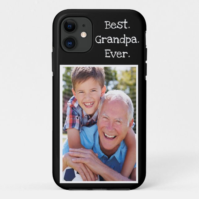 Coques Case-Mate iPhone Cool Meilleur grand-père Jamais Photo Personnalisé (Dos)