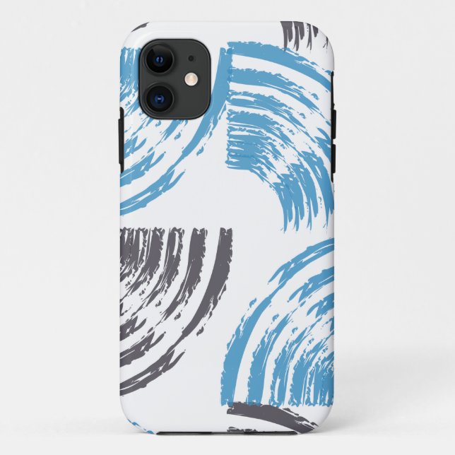 Coques Case-Mate iPhone Cool, moderne, bleu abstrait tendance (Dos)
