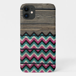 Case-Mate iPhone Case Cool moderne Chevron Motif sur bois