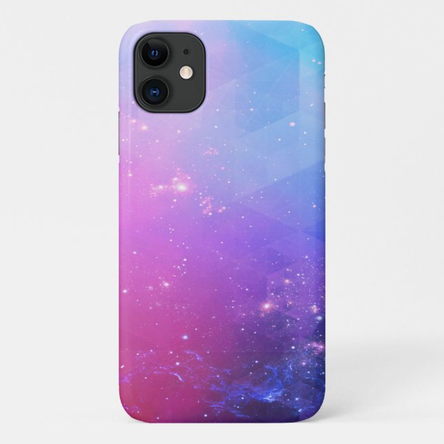 Coques Case-Mate iPhone Cool Moderne Rose & Espace Bleu Galaxie (Dos)