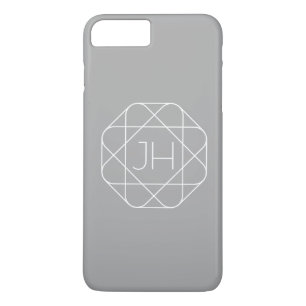 Case-Mate iPhone Case Cool monogram, style vibe Grey & White
