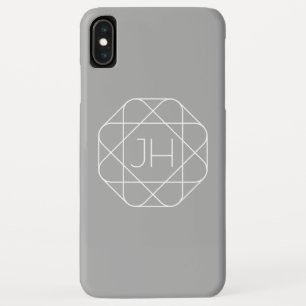 Case-Mate iPhone Case Cool monogram, style vibe Grey & White
