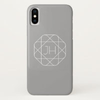 Cool monogram, style vibe | Grey & White