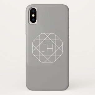 Case-Mate iPhone Case Cool monogram, style vibe   Grey & White