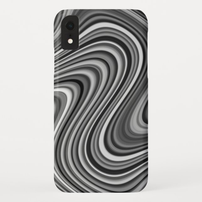 Coques Case-Mate iPhone COOL noir blanc argenté gris courbe Motif (Dos)