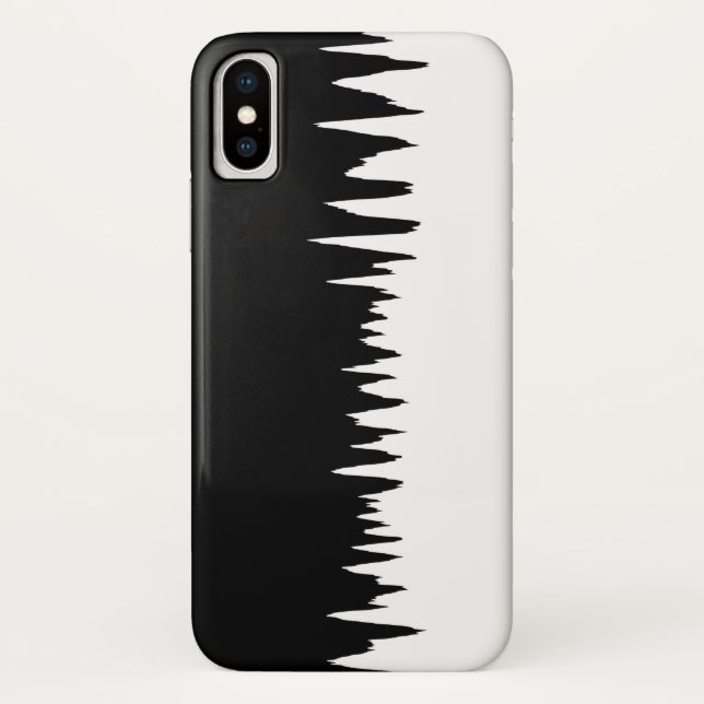 Coques Case-Mate iPhone Cool noir et blanc Zigzag Motif rayé (Dos)