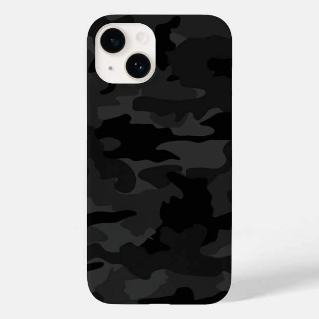 Coques Case-Mate iPhone Cool noir et gris Camo Camouflage Motif Durable (Verso)