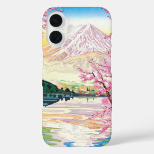 Coque Pour iPhone 16 Cool oriental japonais Fuji printemps cerisier art