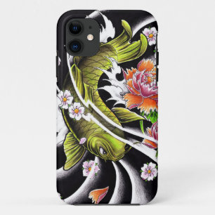 Coque Case-Mate Pour iPhone Cool oriental japonais noir poisson koi chanceux