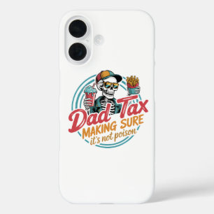 Coque Pour iPhone 16 Cool Papa Tax Skeleton Humour alimentaire