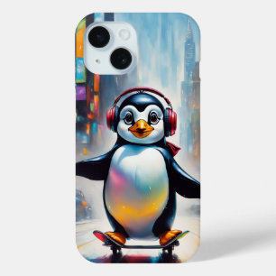 Coque Case-Mate iPhone Cool Peinture d'Art numérique de pingouin