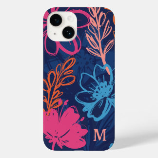 Coque Case-Mate iPhone Cool personnalisé Floral Boho coloré Monogramme Tr