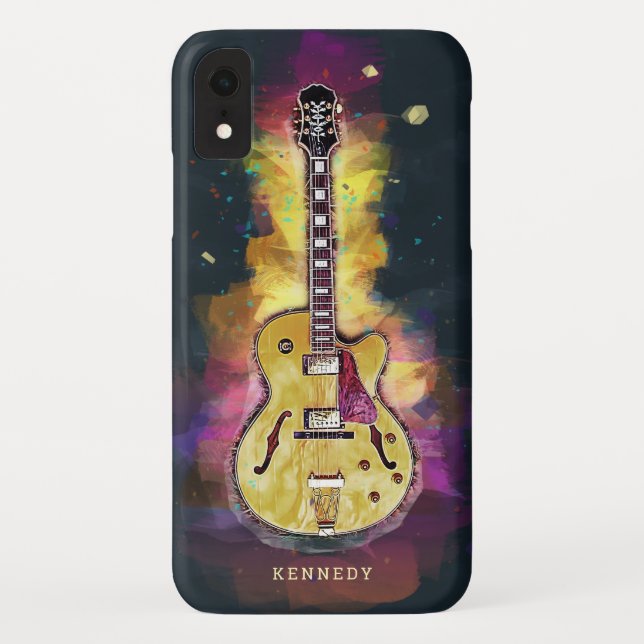 Coques Case-Mate iPhone Cool personnalisé Funky Abstrait Guitare Art (Dos)