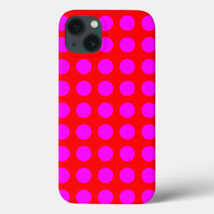iPhone 13 Case Cool, points rouges et points magenta