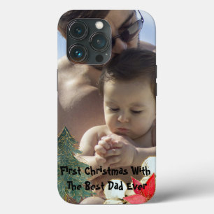 Case-Mate iPhone Case Cool Premier Noël Avec Meilleur Papa Jamais Photo